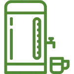 automatyczny warnik, wrzątek, woda gorąca, dello, piktogram